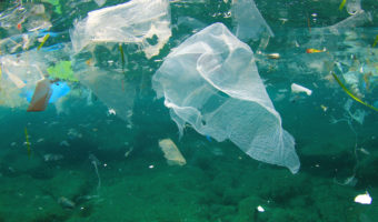 Plastic pollution underwater