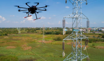 New technology - drone inspecting powerlines