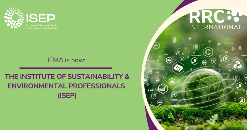 Important Update: IEMA Rebranded to the Institute of Sustainability and Environmental Professionals (ISEP)